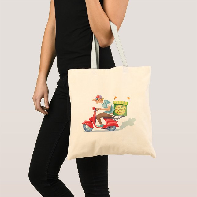 Moped Pizza Delivery Tote Bag (Creator Uploaded)