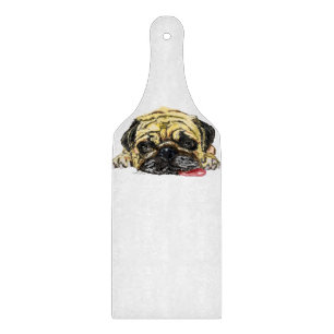 Mops Dog Cutting Board - Fun - Painting