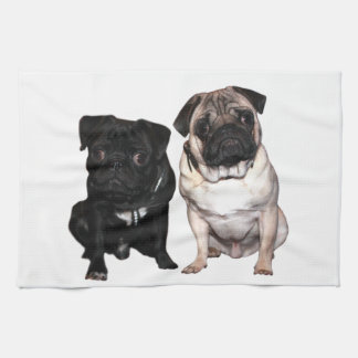 Mops Jack and Richi Tea Towel