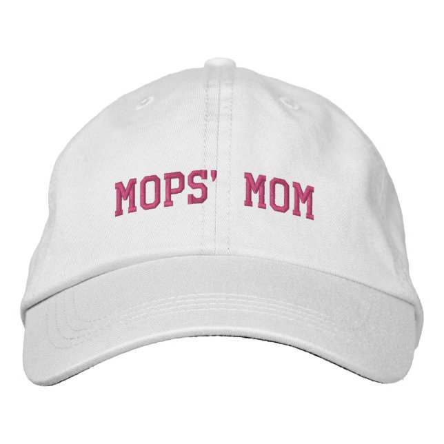 Mops' Mum Embroidered Hat (Front)