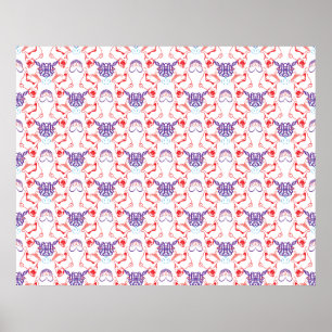Mopsmuster Poster