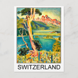 Mopuntains and lakes of Switzerland Postcard