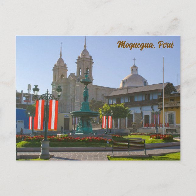 Moquegua, Peru, Plaza de Armas Postcard (Front)