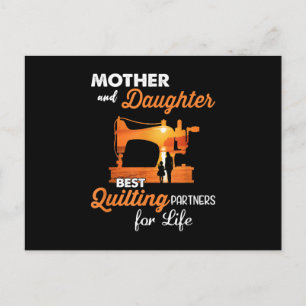 Mor And Daughter Best Quilting Partners Life Postcard