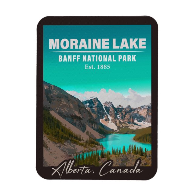 Moraine Lake Alberta Canada Banff National Park Magnet (Vertical)