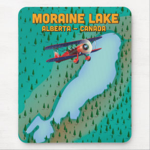 Moraine lake Alberta Canada Map Mouse Mat