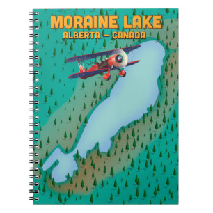Moraine lake Alberta Canada Map Notebook