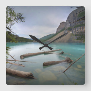 Moraine Lake, Alberta Canada Square Wall Clock