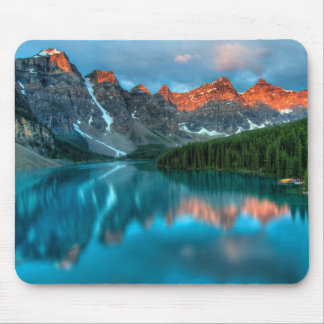 Moraine Lake at Sunset Mouse Mat