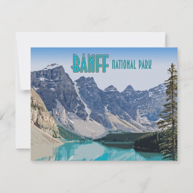 Moraine Lake Banff National Park Canada Flat Card (Front)