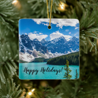 Moraine Lake, Banff National Park Ceramic Ornament