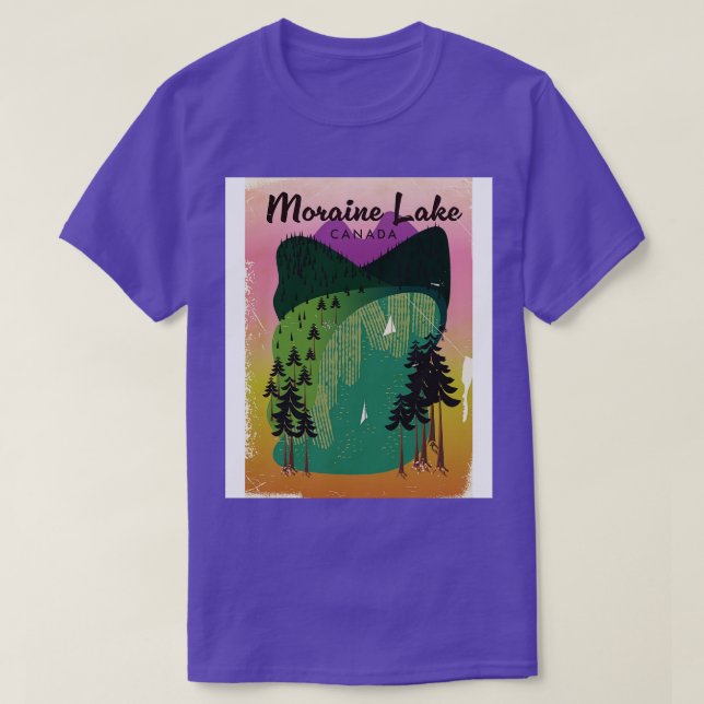 Moraine Lake Canada travel poster T-Shirt (Design Front)