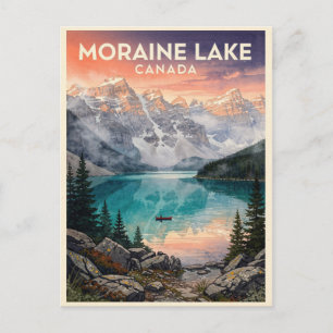 Moraine Lake Canada Vintage Postcard