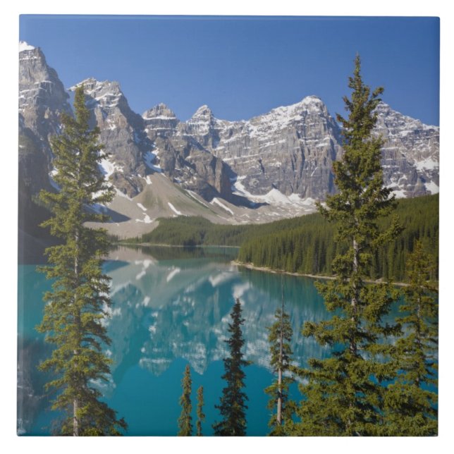 Moraine Lake, Canadian Rockies, Alberta, Canada 2 Tile (Front)