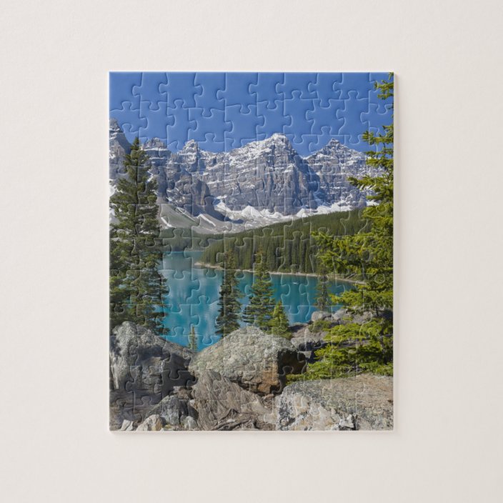 Moraine Lake, Canadian Rockies, Alberta, Canada Jigsaw Puzzle Zazzle