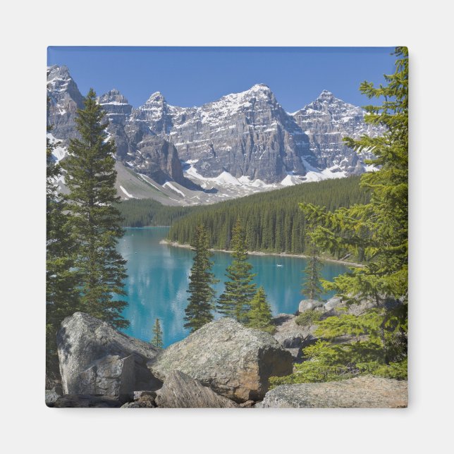 Moraine Lake, Canadian Rockies, Alberta, Canada Magnet (Front)