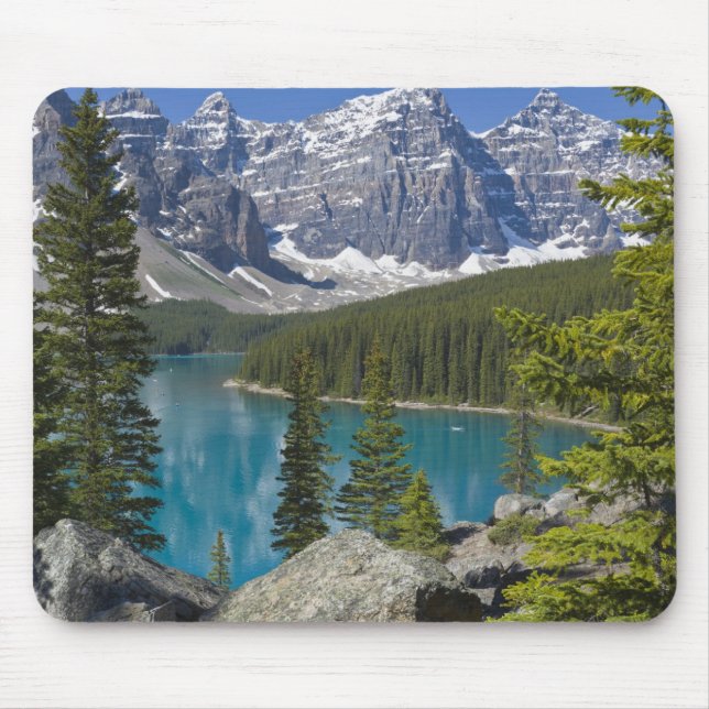 Moraine Lake, Canadian Rockies, Alberta, Canada Mouse Mat (Front)