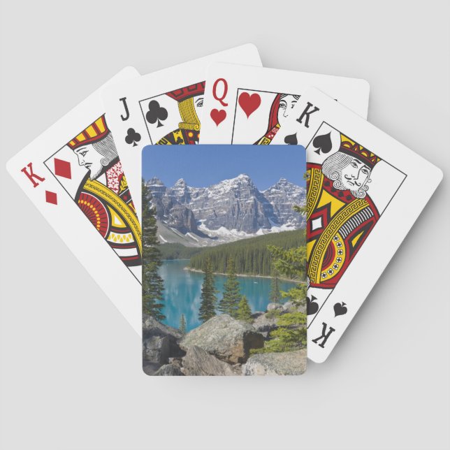 Moraine Lake, Canadian Rockies, Alberta, Canada Playing Cards (Back)