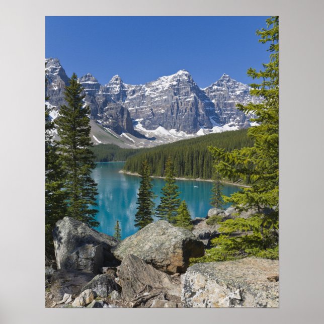 Moraine Lake, Canadian Rockies, Alberta, Canada Poster (Front)