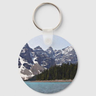Moraine Lake In Banff Key Ring