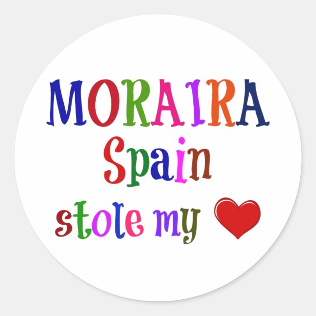 Moraira Spain Stole My Heart Classic Round Sticker (Front)