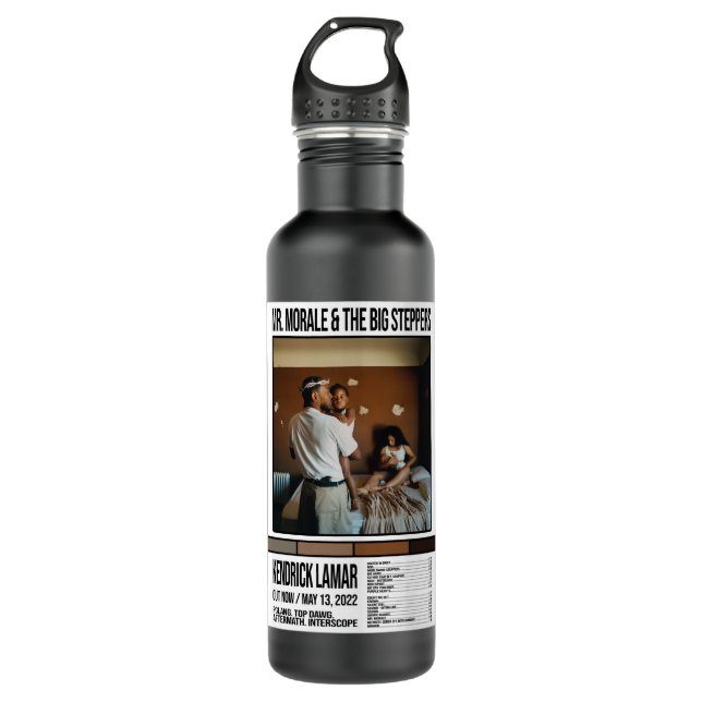 Morale &amp; the Big Steppers   Kendrick Lamar Cla 710 Ml Water Bottle (Front)