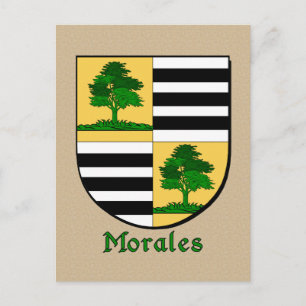 Morales Family Heraldic Shield Postcard