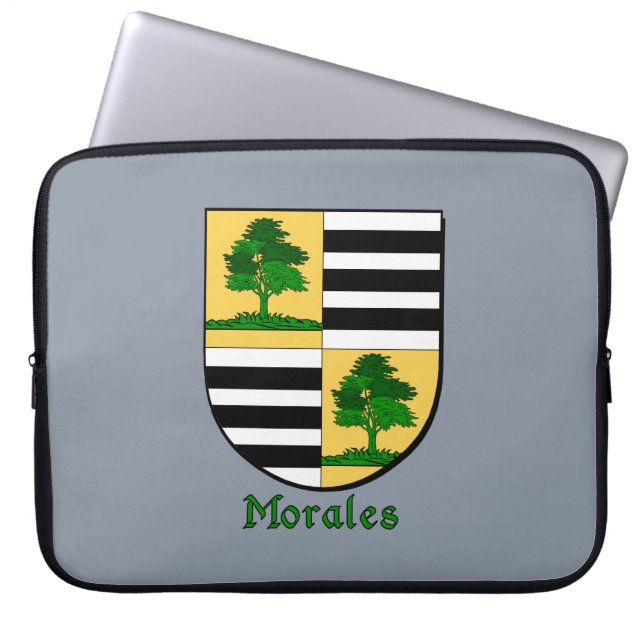 Morales Family Shield Laptop Sleeve (Front)