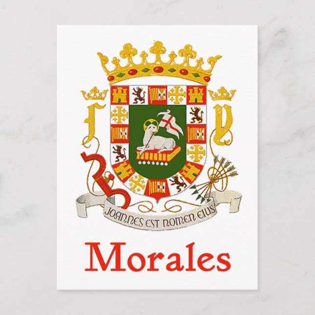 Morales Puerto Rico Shield Postcard (Front)
