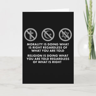 Morality and Religion Holiday Card
