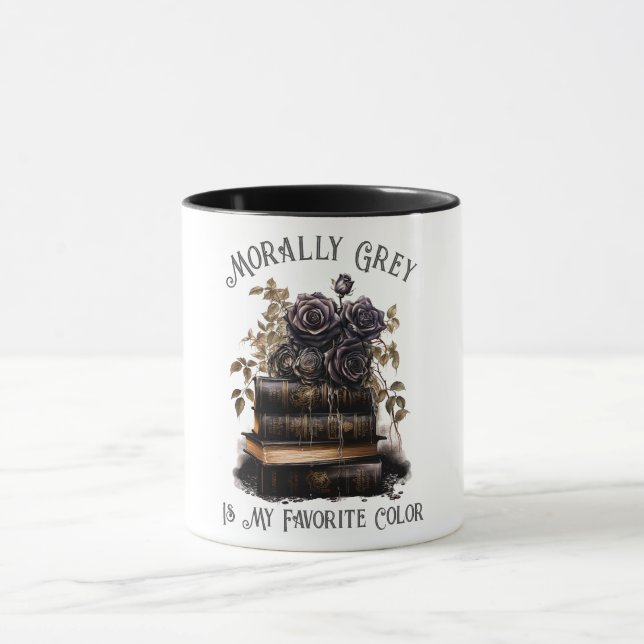 Morally Grey Is My Favourite Colour, Book Lover Mug (Center)