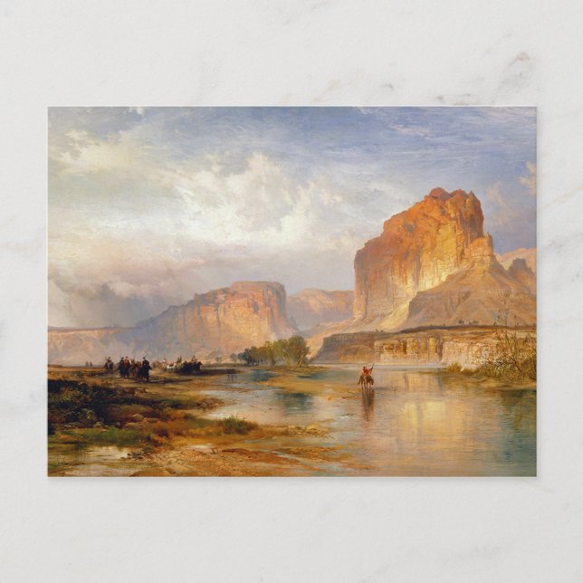 Moran Cliffs of Green River Painting Postcard (Front)