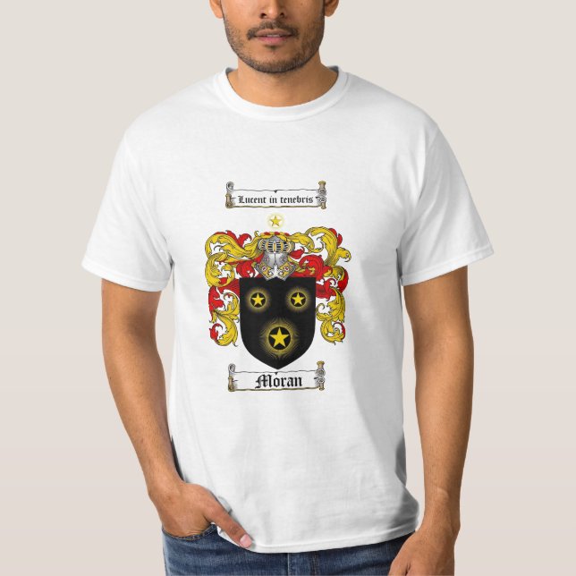 Moran Family Crest - Moran Coat of Arms T-Shirt (Front)
