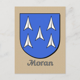 Moran Family Heraldic Shield Postcard