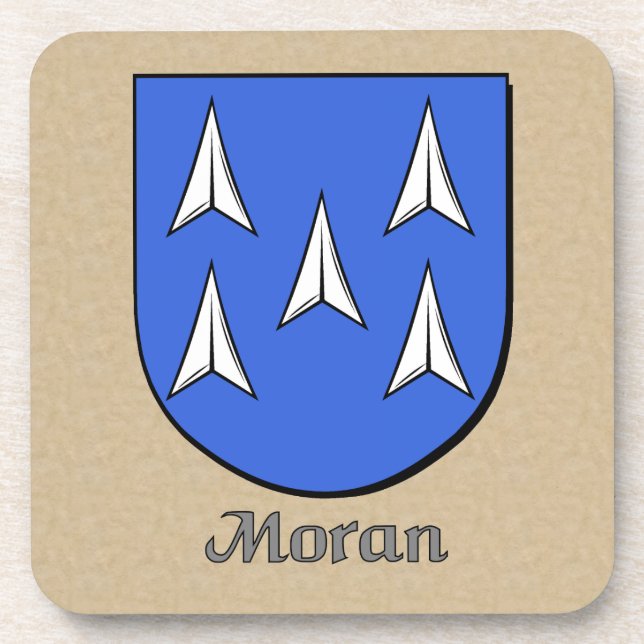 Moran Family Shield Coaster (Front)