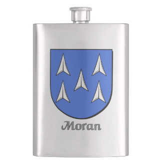Moran Heraldic Shield Hip Flask