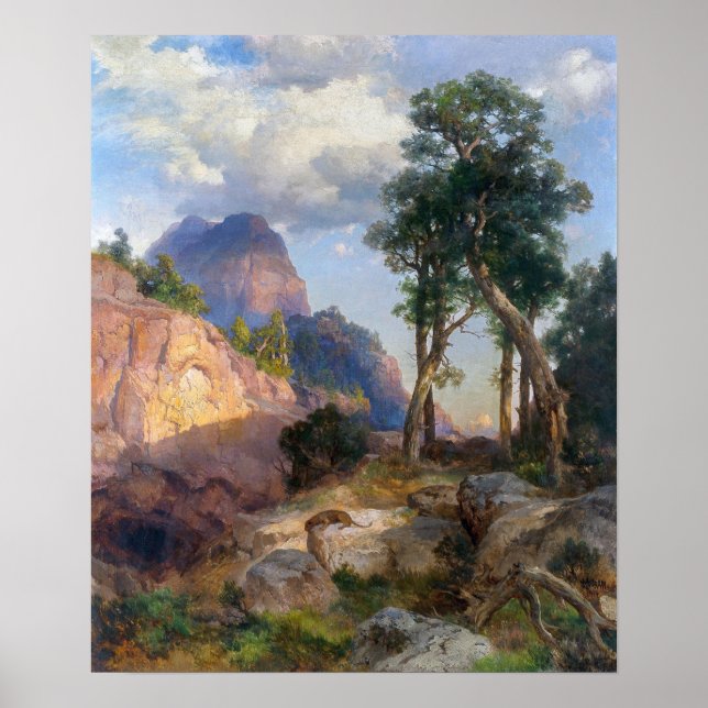 Moran - Mountain Lion In Grand Canyon Poster (Front)