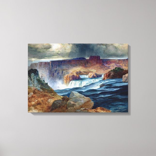 Moran Shoshone Falls Idaho Painting Canvas Print (Front)