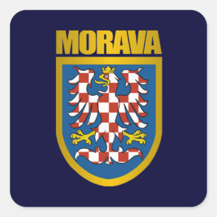 Morava (Moravia) Crest Square Sticker