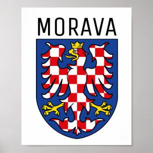 Moravia coat of arms - CZECHIA Poster