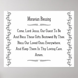 Moravian Blessing - Old Salem Prayer Religious Poster