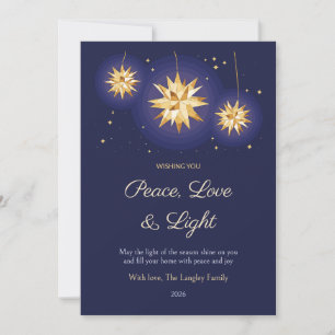 Moravian Starglow Family Christmas Card