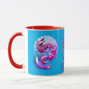 Moray Eel and Anchor and octopus Mug