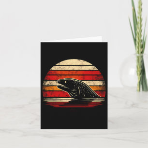 Moray Eel Sunset Retro Style Safari Vintage 70s Fi Card
