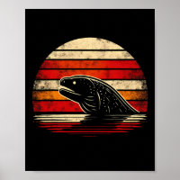 Moray Eel Sunset Retro Style Safari Vintage 70s Fi