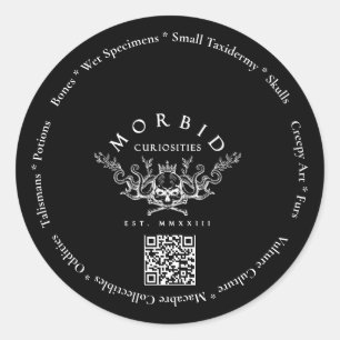 Morbid Curiosities Bones Vulture Culture Taxidermy Classic Round Sticker