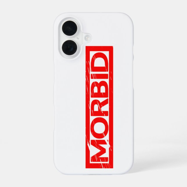 Morbid Stamp iPhone 16 Case (Back)