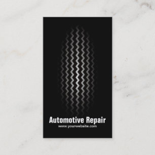 Morden Black & White Tyre Automotive Repair Business Card