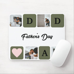 Mordern Photo Collage Father's Day Mouse Mat
