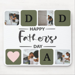 Mordern Photo Collage Father's Day Mouse Mat